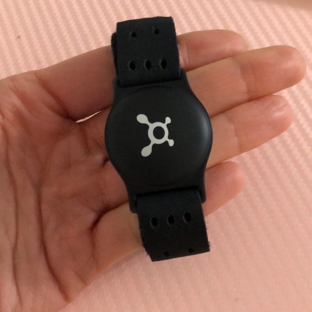 Orangetheory heart rate monitor.